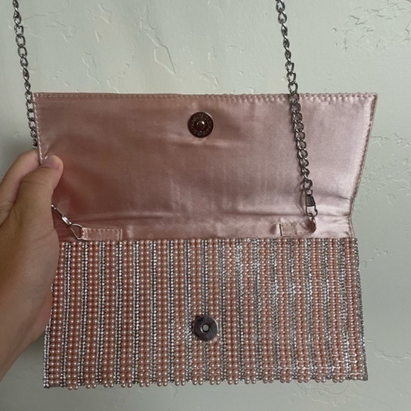 Pink Pearl Sparkly Cross Body/Clutch - Picture 7 of 12
